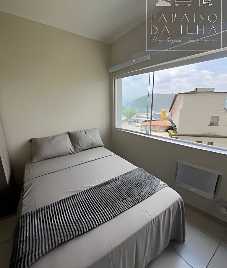 Apartamento Sobre o Mar, Completo, AR e Internet
