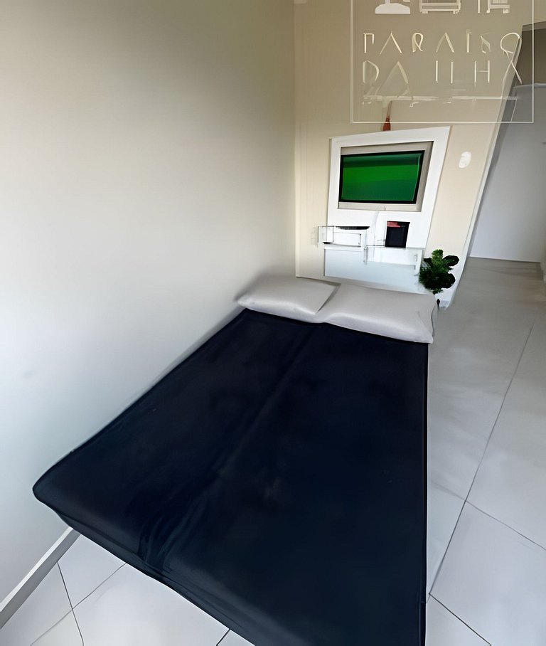 Apartamento Sobre o Mar, Completo, AR e Internet