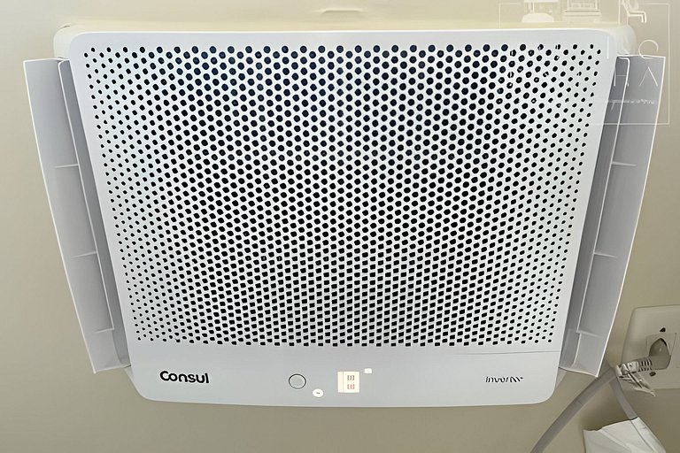 Apartamento Sobre o Mar, Completo, AR e Internet