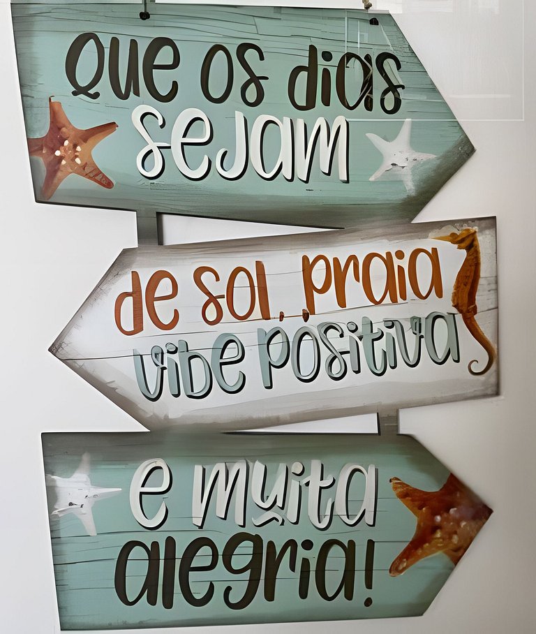 Apartamento Sobre o Mar, Completo, AR e Internet