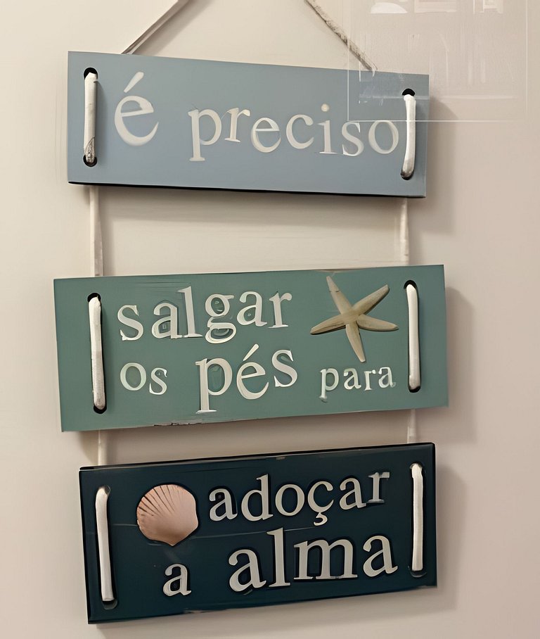Apartamento Sobre o Mar, Completo, AR e Internet