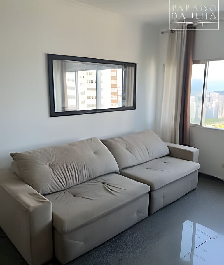 Apto 1 quarto 1vg, paraíso vista panorâmica ao mar