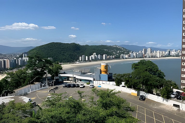 Apto 1 quarto 1vg, paraíso vista panorâmica ao mar