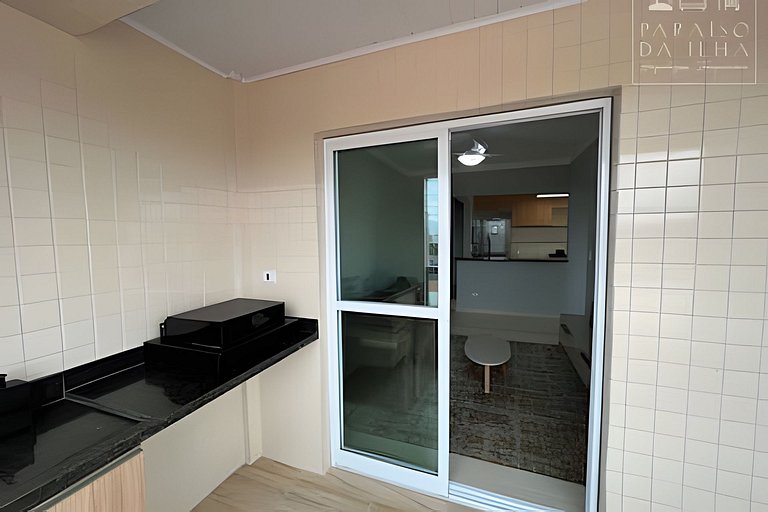 Apartamento Varanda e Churrasqueira Pé na Areia PG
