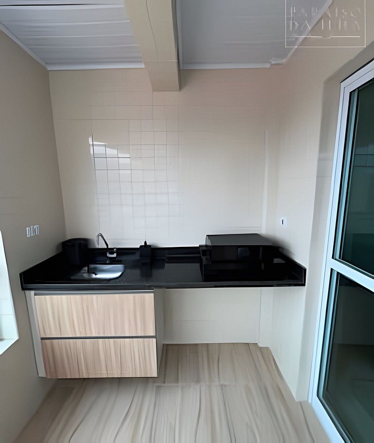 Apartamento Varanda e Churrasqueira Pé na Areia PG
