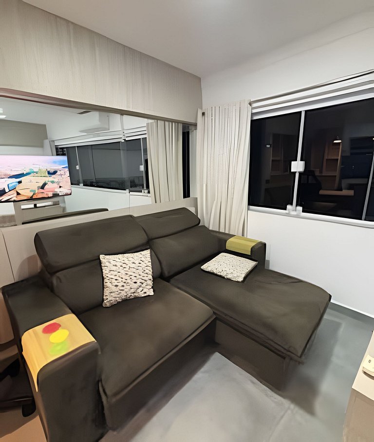 Loft Vista Impressionante, Ar Cond e Vaga Garagem