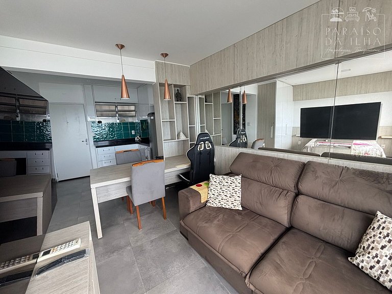 Loft Vista Impressionante, Ar Cond e Vaga Garagem