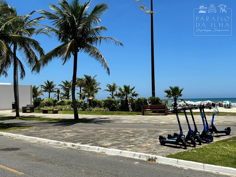 Apartamento Varanda e Churrasqueira Pé na Areia PG