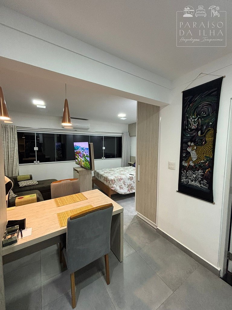Loft Vista Impressionante, Ar Cond e Vaga Garagem